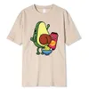 Men's T-Shirts Manufacturing Avocado Jam With Avocado Printed T-Shirts Men Breathable Ts Summer Cotton Tshirt Hip Hop Loose Oversized T-Shirt Y240429