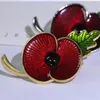 Broches retrô poppys haste flor broch