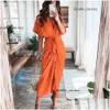 Hemdkleider für Frauen lässige Kleider im Einzelhandel Frauen Hemd Designer Pendeln Plus Größe S3XL Long Dress Fashion Forged Face Cloding Drop Lieferbekleidung Wom 320