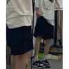 Dames shorts Mexzt Streetwear Pure Cotton Women Harajuku Otenized Cargo Summer Koreaanse zwarte witte wide been sport korte broek