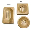 Soap Dishes Styles Natural Bamboo Bay Slewer Rangement Rack Rack Plaque Box Conteneur de salle de bain Portable Douppe Drop Drop Livraison Home Garden DHIMX