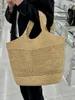 Icara Maxi Tote Bag designer väska kvinnor lyxig handväska raffias handbroderad halmväska högkvalitativ strandväska stor kapacitet totes shopping väska axelväskor handväska