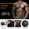 Eletrisk EMS Muscle Stimulator Abdominal Slimming Belt Massager Midje Fitness Machine Passiv Gymnastik ABS TRAINER BODYBUILDING 240426