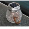 Decoraties 30 LEDS Solar Night Light Crack Ball Glass Jar Wens lichte buitentuinboom kerstdecoratielamp zonder glazen boot