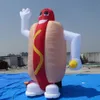 A publicidade fofa de atacado inflável cartoon de cachorro -quente gigante balão de salsicha inflável para promoção LS83D