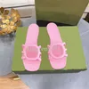 Designer Slippers Women Sandals Interlocking G Slides Foam Slipper Rubber Flip Flips Ladies Flat Beach Jelly Sandal Summer Outdoor Slide