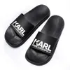 Karl Lagerfield 여성 고무 슬라이더 디자이너 패션 슬라이드 고급 신발 플립 플립 Mens Tazz Slipper 패션 캐주얼 한 여름 해변 아파트 샌드 데일 로퍼 dhgate