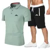 Мужские Polos 2023 Новая модная рубашка поло для мужчин для мужчин J Lindeberg Polo Рубашка Short SLVE 4xl+ Шорты 2xl 2 PITE SET BUCK SIZE DISTARD T240425