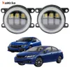 Eemrke-LED-Nebelscheinwerfer-Versammlung 30W/ 40W für Honda Civic SI 2013-2020 mit Clear Lens Angel Eyes DRL Car PTF Daytime Running Light 12V Nebel Lampe