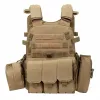 Kläder Molle Airsoft Plate Carrier Vest Tactical Hunting Vest Military Gear Army Shooting Body Armor Police Training Protection Vest