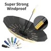 Guarda -chuvas à prova de vento forte 48 Bone totalmente automático guarda -chuva dobrável para homens de tamanho grande à prova de intempéries UV Proteção de guarda -chuvas fêmeas masculinas