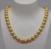 Bijoux de perles fins longs long 26quot1011mm Natural Real Sea South Golden Pearl Collier 14K8384591