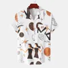 Summenbow Mens -Vocation Lapel Camisa Ogabanizowane Hawajskie koszule 3D Drukuj moda mężczyźni kobiety plażowe bluzka z krótkim rękawem 240428