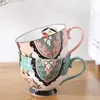 Кружки 1 500 мл керамическая чашка рука нарисована вручную в подарочной коробке с керамической чашкой керамической чашки для завтрака J240428