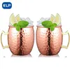 Mugs KLP Gold Plated Stainless Steel Moscow Mule Cup - Bar Gift Set 2 and Set 4 Factory Direct Sales (16.9 oz) J240428