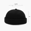 Beanie/Skull Caps Fashion Vintage Beanie Hats Men Women Spring Autumn Landlord Hat Streetwear Hip Hop Brimless Hat Cotton Docker Cap Wholesale d240429