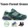 Дизайнерская обувь зеленая кроссовка Мужчины женщины 9060S Тройной черный кирпич