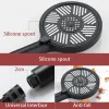 Set 13CM Big Panel 3 Modes Shower Head Hand Black Round High Pressure Rainfall Rain Spa Set Bath For Bathroom Accessories Faucet