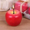 Velas forma de manzana artificial topeador de frutas velas perfumadas de soja decoraciones navideñas decoración de la vela de la víspera d240429