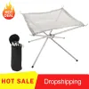 Decorations Disassemble Garden Backyard Heating Mesh Stainless Steel Outdoor Camping Campfire Fire Rack Foldable Mesh Fire Pit BBQ Tools Hot