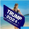 Bandiere bandiere asciugamani in tessuto a secco rapido presidente Trump asciugamano le coperte di sabbia per tappeti da stampa per viaggi per il nuoto nuovo dhssb