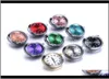 Charm Bilezikler JewelryDiy 18mm Cam İzle Değiştirilebilir Mücevherat Değiştirilebilir Snaps Düğmeleri Hareket Eden Snap Düğme Bilezik Fit Je6698410