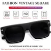 Sunglasses Fashion Square Sunglasses for Women Men Sports Driving Sun Glasses Anti-Glare % UV Protection Metal T Word Design T240428