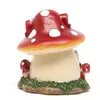 Champignon maison mini résine Décoration extérieure de conduite de fées jardin fleur de fleur artisanat décoration jardinage décoration jardin 240424