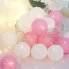 Decorazioni 20 LED Bervi di cotone Luci LED LED GARLAND BALL LIGHT PER CAMERA BAMBINO CAMERA DI NASCITA DI NASCITO GIARDINO DELL'ILLEGAZIONE DELL'IMPIRAMENTO