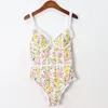 Ins Wind One-Piece MAINEMENT FEMMES SEXY HOLTER LOCK FLORAL BIKINI BIKINI