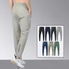 Gym Fitness Trousers Mens Pencil Pants Tight Jogging Running Breattable QuickDrying Ice Silk Sports Wind Casual Fashion 240412