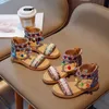 サンダルエスニックスタイルシンプルな子供ローマの靴2024NEWソフト呼吸可能なフラットオープンピーキッズシュー