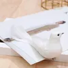 Gartendekorationen weiße Tauben tragbares Modell Feder Vogelschaum Kunststoff Fußmultifunktiona Dekor für Haushandwerksdekoration