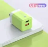 Caricatore USB da 38 W pd pd da 38 W Plug Eu/US PD Adattatore per telefono cellulare Caricatore USBC VELOCEMENTO per iPhone Samsung Xiaomi