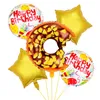Decorazione per feste 5 pezzi Donut Candy Star Foil Balloons Baby Birthday Buone Shower Balloon