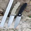 Classic 0562 Flipper Folding Knife ELMAX Stone Wash Drop Point Blade G10 + Stainless Steel Handle Ball Bearing EDC Knives