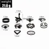 Cluster Ringe Fashion Black Schlangen Schmetterling für Frauen Schmuck Anillo Finger Ring Set Ohr Girls Bages ästhetische Accessoires