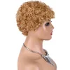 Краткий афро извращенный вьючий парик № 27 для женщины 100% парики для волос на 150%.