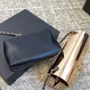 Designer -Tasche Square Crossbody Mini Bag Gold Silber Metallkettenbeutel mit Linerbeutel für Frau Cyx041803