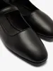 Повседневная обувь удобная Row Mary Jane Ballet Flats Кожаная черная скользка для женщин 2024 Красная высококачественная женщина по размеру 43