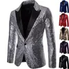 Herrenanzüge Mode formelle Performance Kostüm Gold Pailla Top Anzug Nachtclub Kleidung Männer Slim Fit Blazer Shiny Mens Plus Size