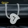 Gioielli hip hop personalizzati Baguette Baguette Baguette Diamond 925 Sterling Sterling Iced Out Moissanite PendantDesigner Jewelry