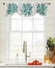 Curtain Vintage Succulents Window Living Room Kitchen Cabinet Tie-up Valance Rod Pocket