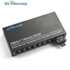 10/100m Optisk fibermediaomvandlare Singlemode Duplex SC Fiber/8-port UTP RJ45 Fiber Transceiver Media Converter Extern Powe