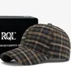 Ball Caps Men Women Thick Windproof Wool Check Baseball Cap Truckers Hat Outdoor Winter Structured Plaid Checked Print For Keep Warm