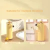 Set 300 ml gul anka automatisk tvåldispenser laddningsbar skum söt tecknad touchless hand sanitizer flaska abs badrum badrum