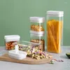 Opslagflessen doorzichtige plastic voedselcontainer afgedichte pot met deksels slotmoeren haver kruid tank graan doos keukengadgets waterdicht