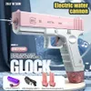 Glock Water Gun Toy Porable Pignon à eau Porte automatique Papet à eau Pignon Toys Electric Burst Water Gun Enfants en extérieur Water Fight