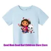 T-shirts Kawaii Gabby Doll House Childrens T-Shirt Anime Summer Theme Birthday Dress Girl O-Neck korte mouw Giftl2404