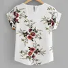 Women's Blouses Shirts Summer Fashion Floral Print Blouse Pullover Ladies O-Neck T Tops Female Womens Short Slve Shirt Blusas Femininas Clothing Y240426